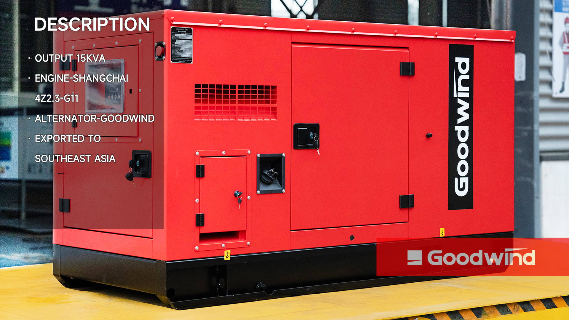 Goodwind Power Generator - 15kVA Shangchai (SDEC) silent series