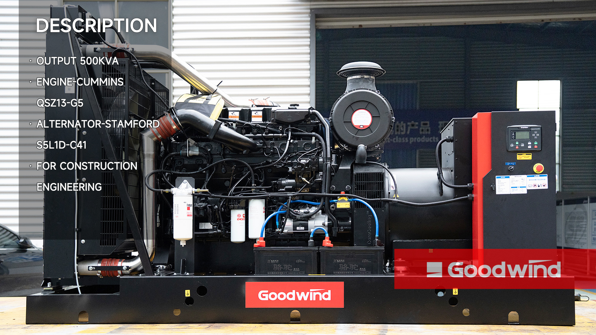 Goodwind Power Generator - 500kVA Cummins diesel genset
