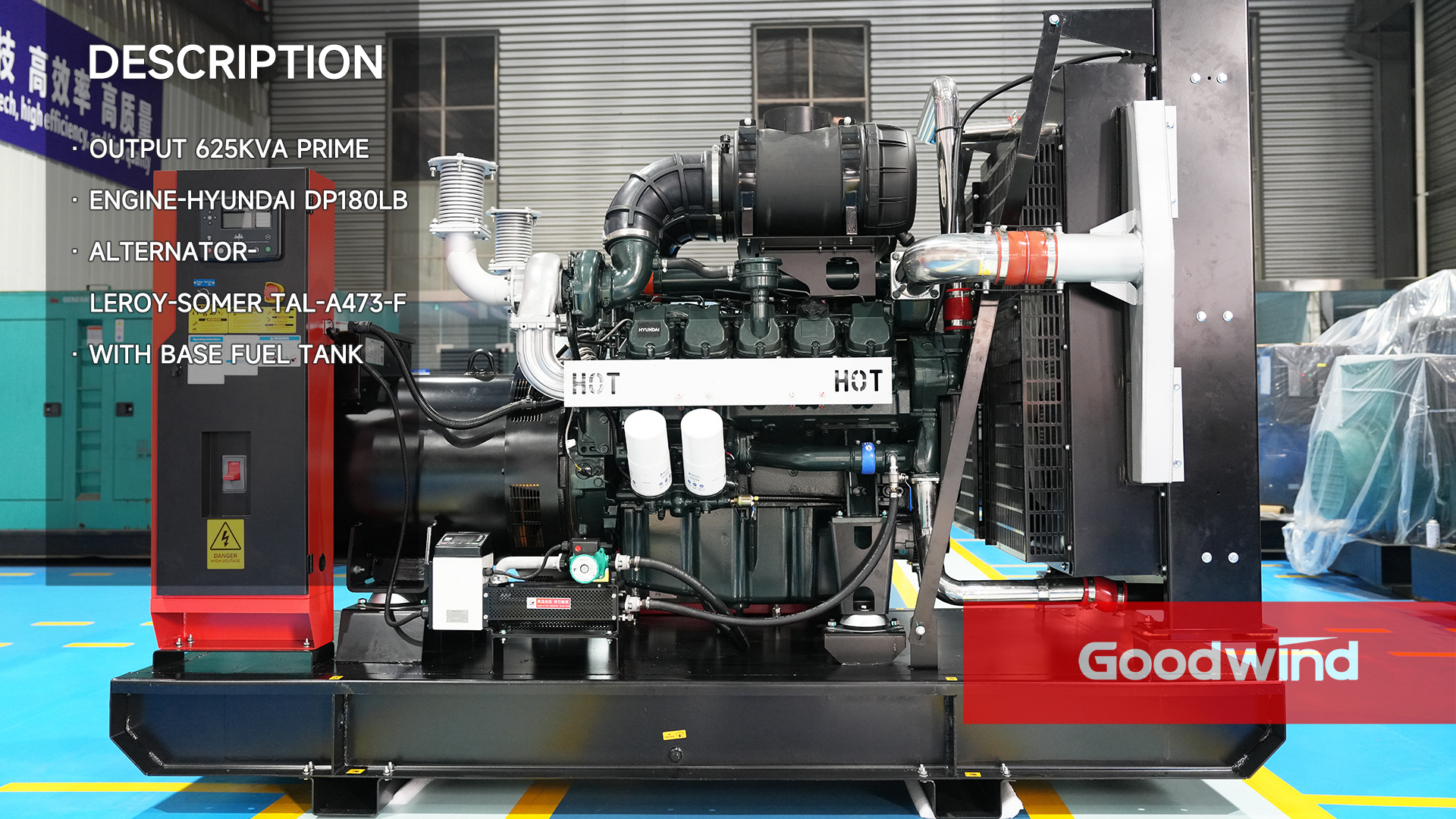 Goodwind Power Generator - Hyundai open skid series