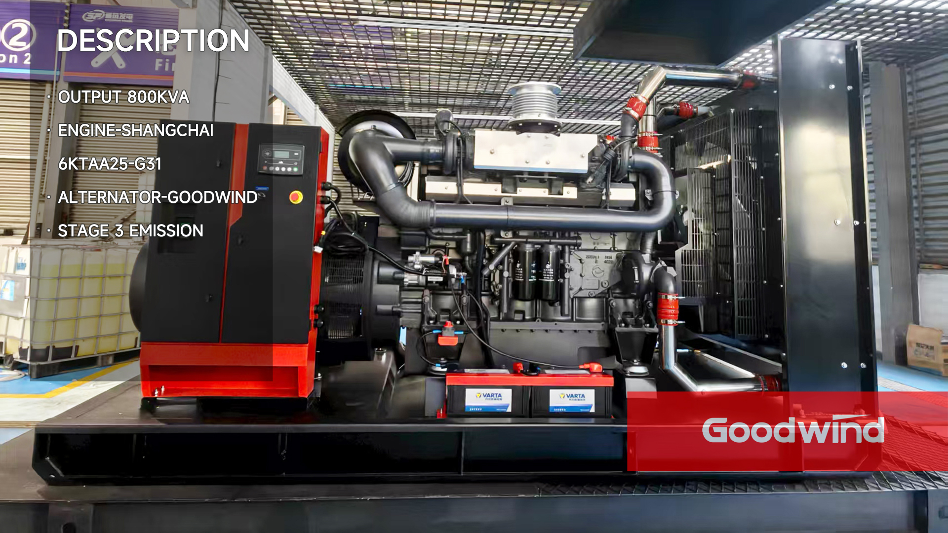 Goodwind Power Generator - Shangchai (SDEC) open skid series