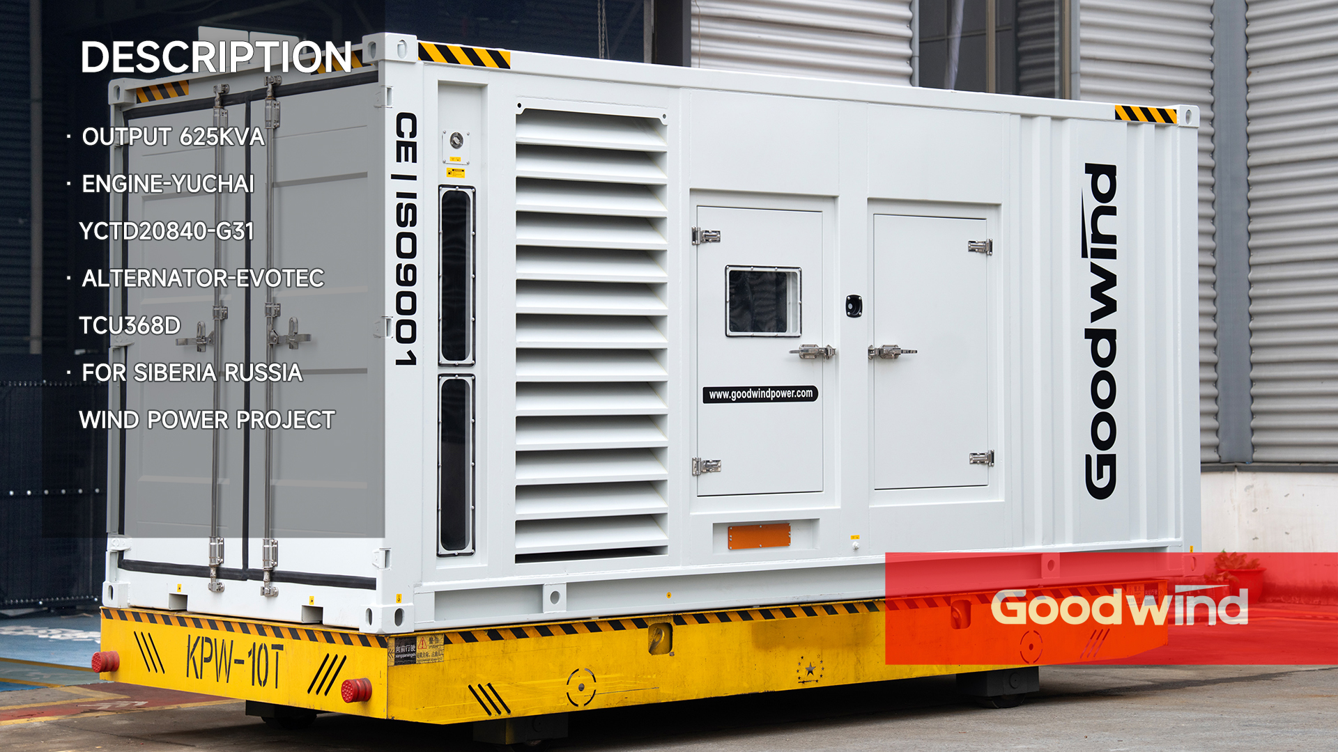 Goodwind Power Generator - Yuchai container genset